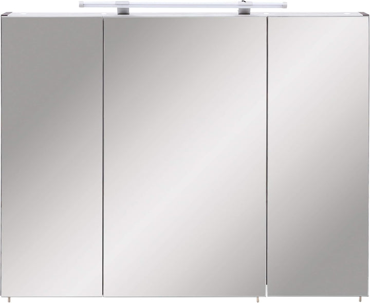 Schildmeyer Trient Spiegelschrank, Holzdekor, Esche grau Dekor, 90.0 x 16.0 x 75.0 cm, Esche Grau