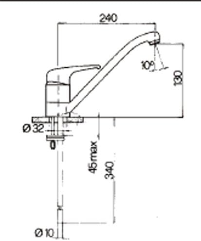 Hochdruck Einhebelmischer CHROM Optik Spültisch Armatur