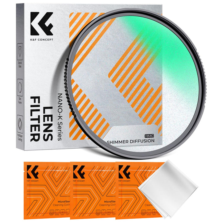 K&F Concept Nano-K Serie Shimmer Diffusion Filter 62mm aus Optisches Glas mit 18 Schichten Nano-Besc