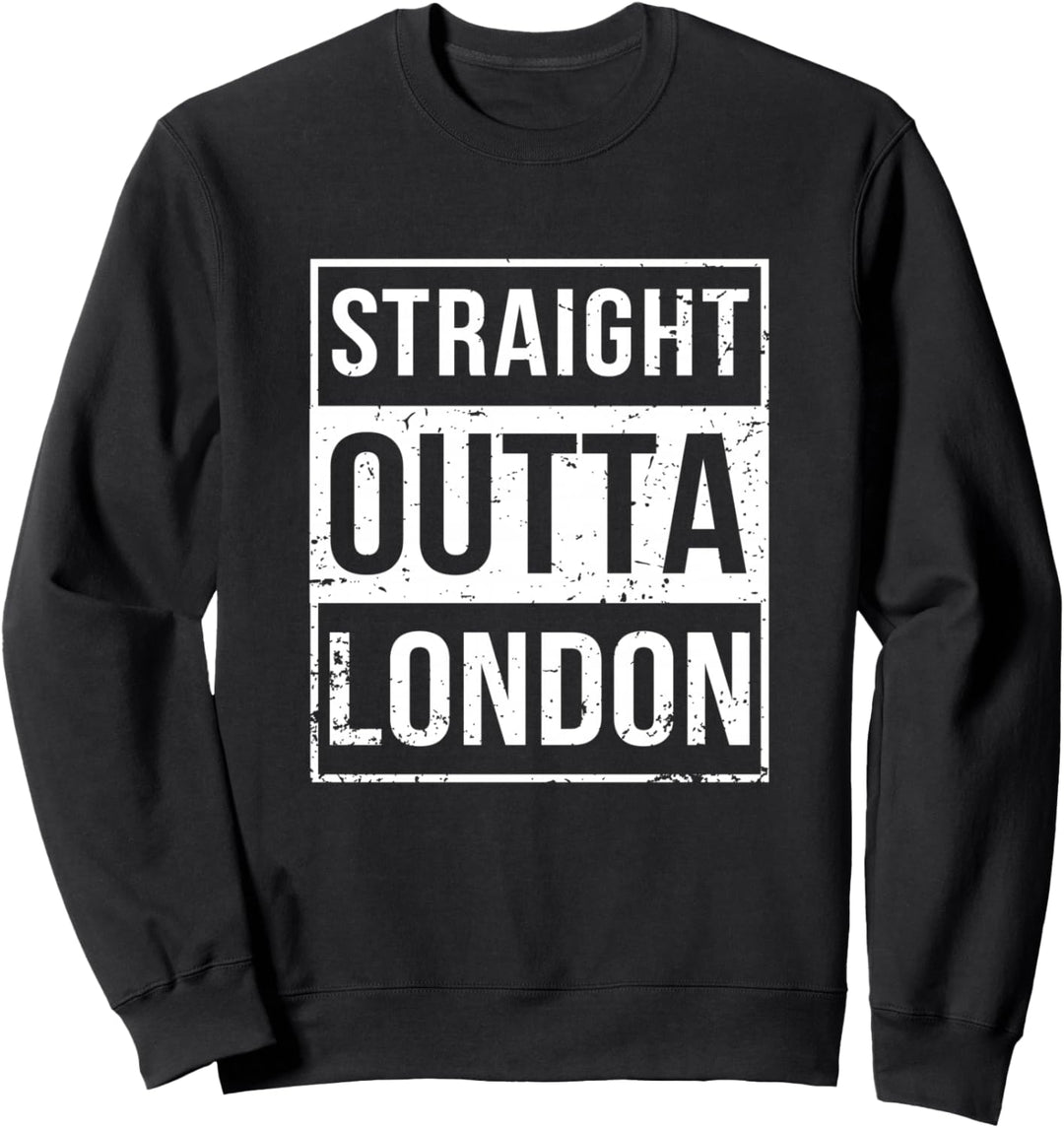 Vintage Lustig Straight Outta London England Grossbritannien Sweatshirt