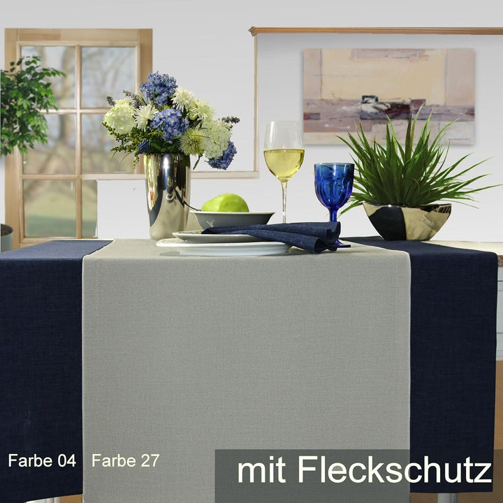 Sander 53637 LOFT Tischdecke 170 RUND Blau/Dunkelblau (Fb. 04) mit Fleckschutzausruestung 170cm rund