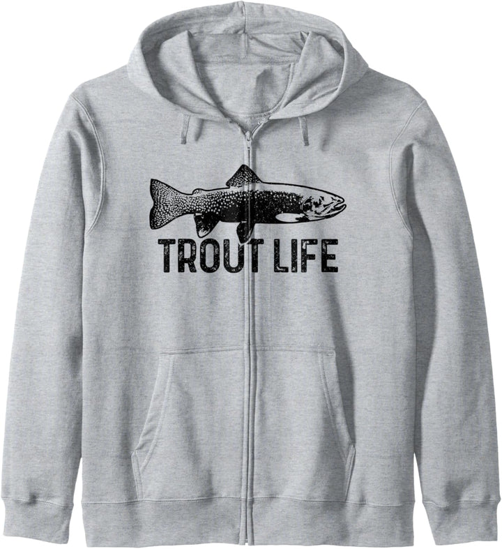 Forelle Angler Fliegenfischer Geschenk Angeln Fliegenfischen Kapuzenjacke