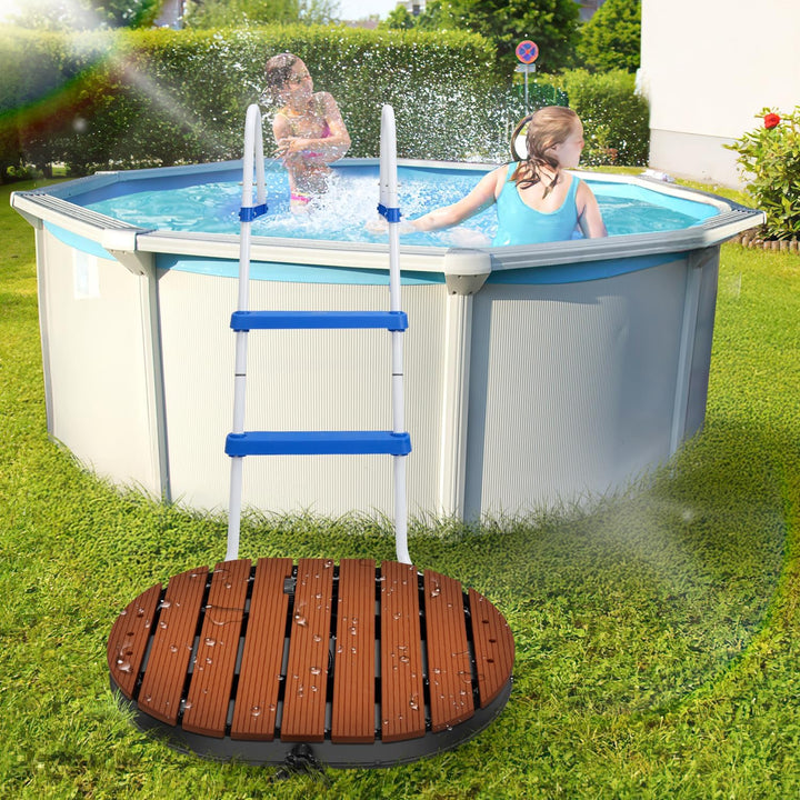 Bodendusche Aussendusche, Pooldusche aus WPC, Gartendusche mit 22 Kupferdüsen, Bis 4m Fontänenhöhe,