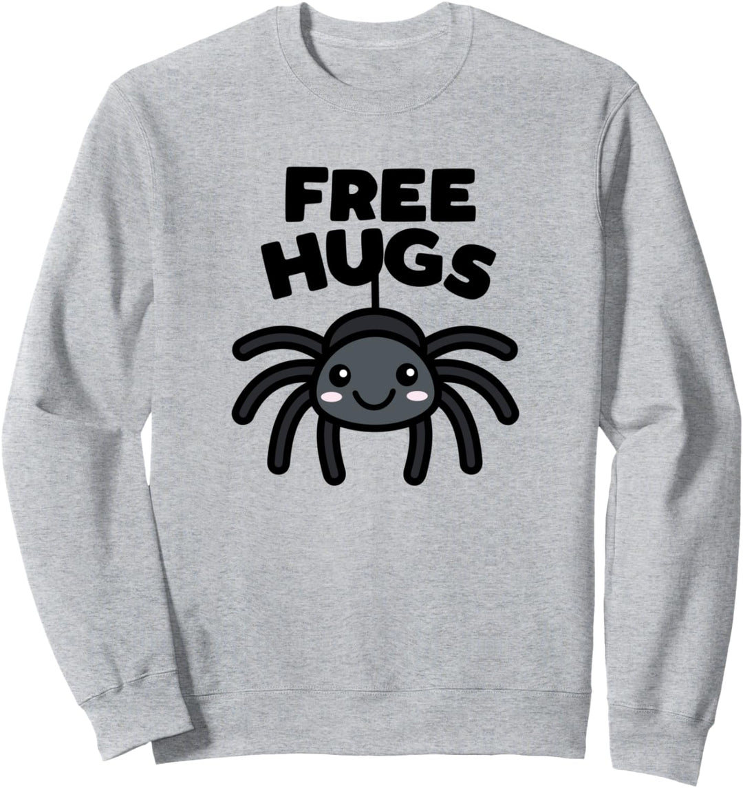 Free Hugs Süsse Spinne Kawaii Halloween dunkel Sweatshirt