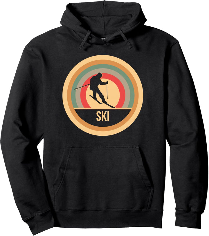 Retro Vintage Ski Geschenk für Skifahrer Pullover Hoodie