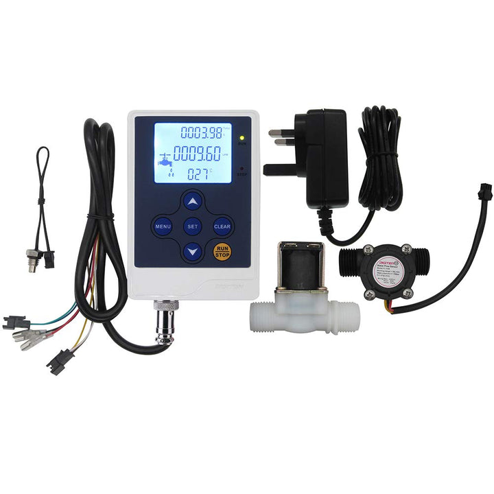 Wasserdurchflussmesser, LCD-Display, Controller + G1/2 Zoll Wasserhall-Sensor, Durchflussmesser, Zäh