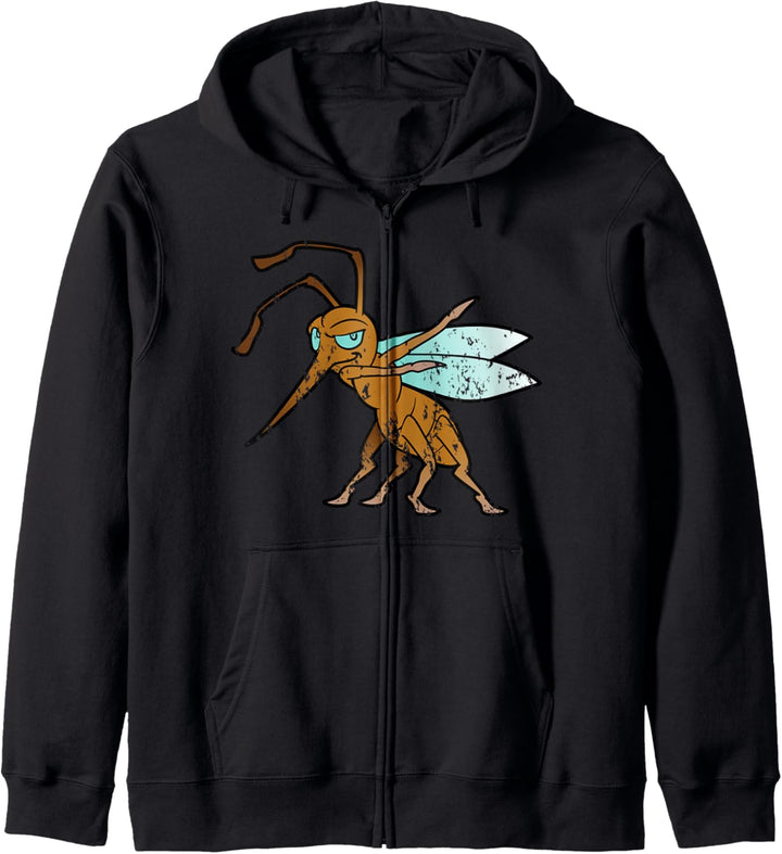 Retro Vintage Grunge Style Dabbing Dab Mücke Moskito Tiere Kapuzenjacke