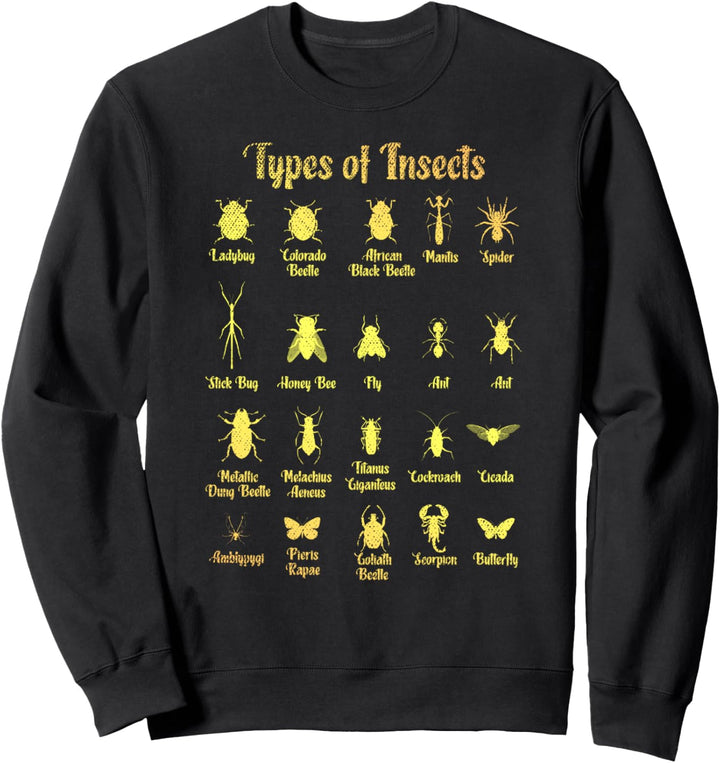 Biologie Arten von Insekten Sammler Lustiges Käfer Sweatshirt