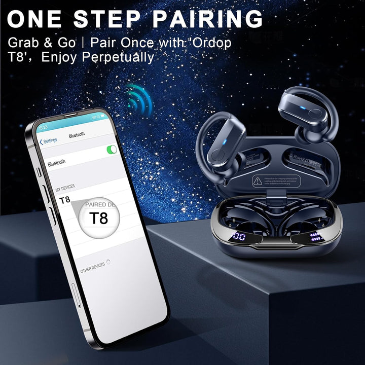 Bluetooth Kopfhörer Sport, 70Std In Ear Kopfhörer Bluetooth 5.4, HiFi Stereo Tiefer Bass Kabellose K