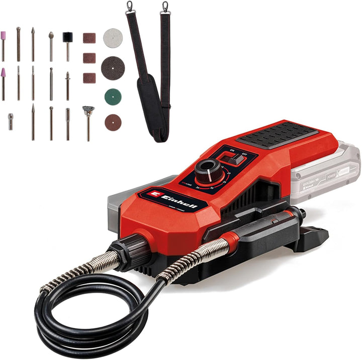Einhell Akku-Schleif-/Gravur-Werkzeug TE-MT 18/34 Li Power X-Change (18 V, 92 cm Welle mit Gravursti