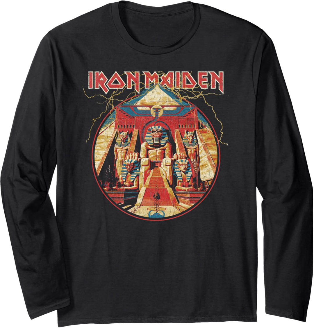 Iron Maiden - Powerslave Lightning Circle Langarmshirt