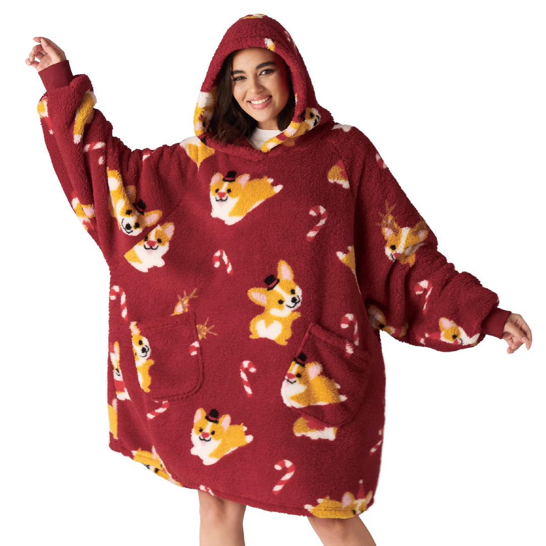 BEDSURE Hoodie Decke mit Ärmeln - Kuschelpullover als Geschenke für Frauen - Kuscheldecke mit Ärmeln
