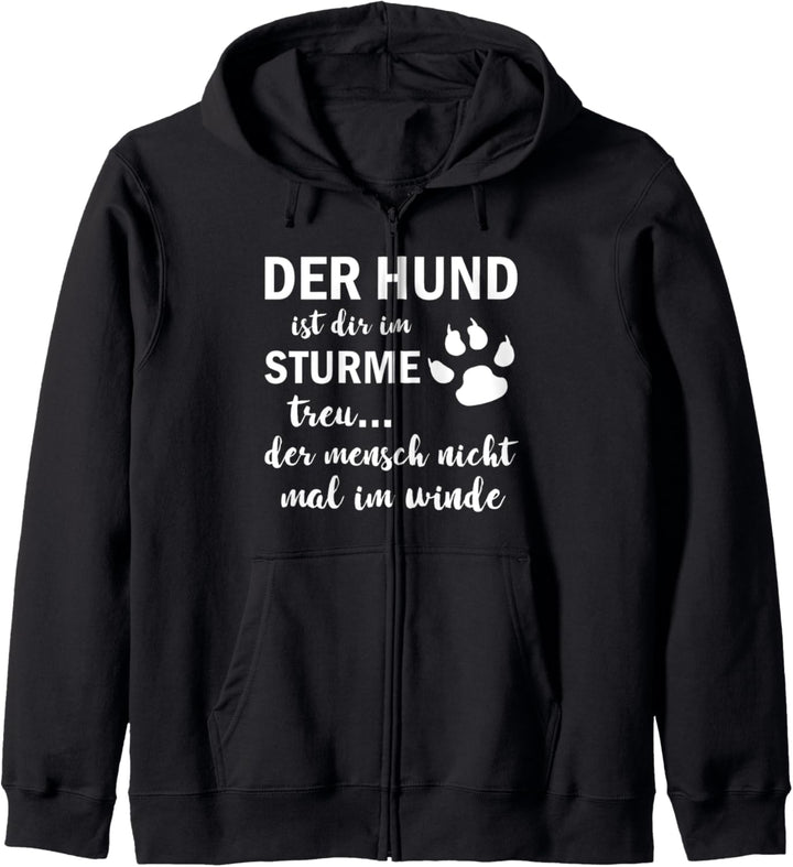 Der Hund ist dir im Stürme treu Kapuzenjacke