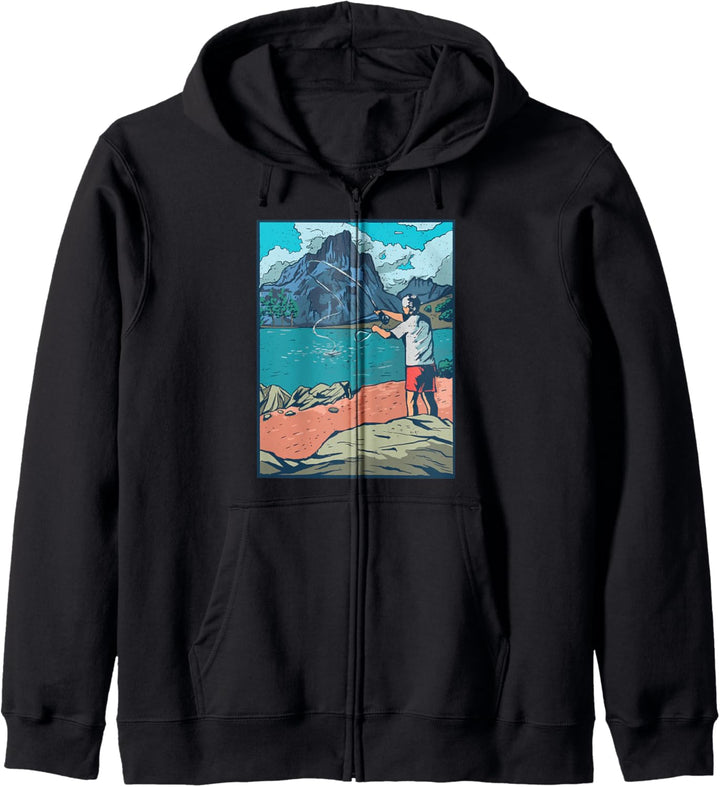 Fischerangeln Kapuzenjacke