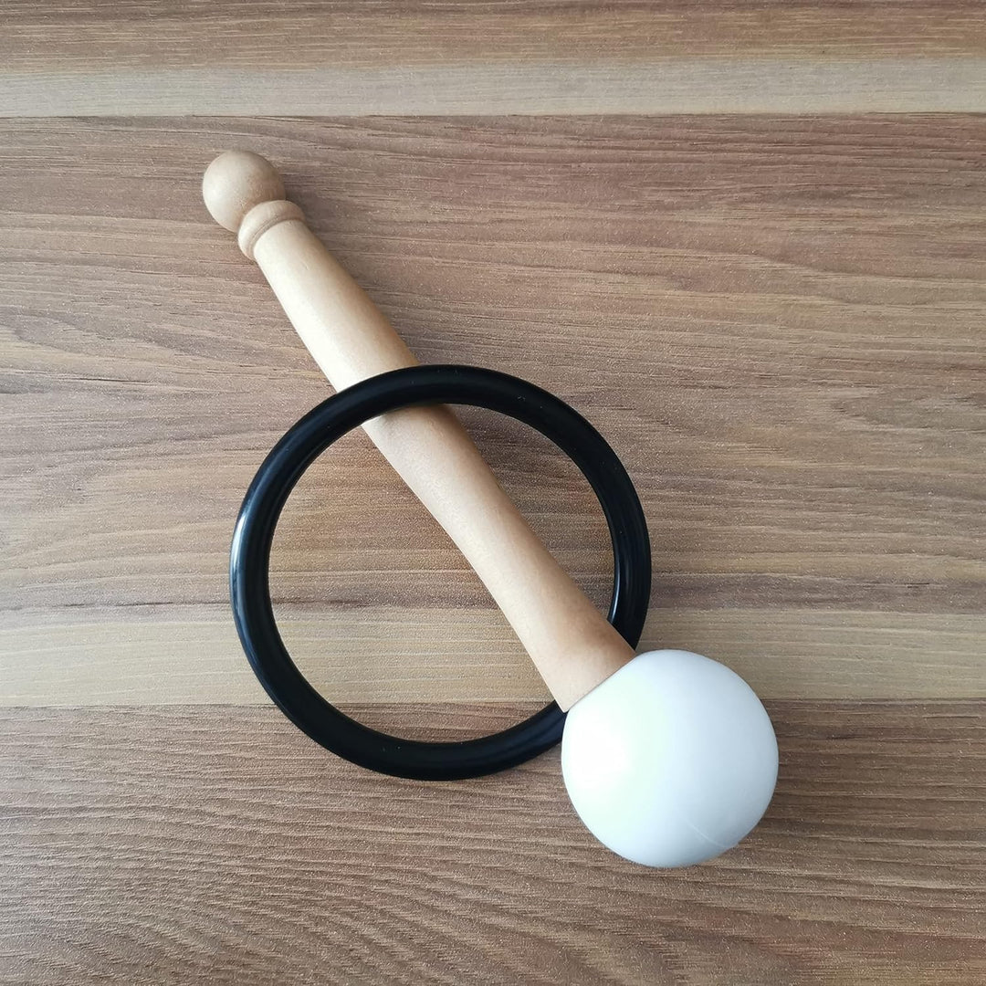 Kristall Klangschale 528hz C Note Wurzelchakra Chakra Double Black Frosted Quartz Crystal Singing Bo