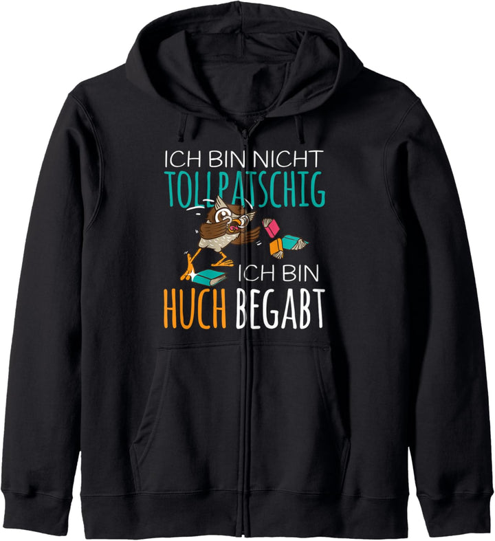 Bücherei Nicht Tollpatschig bin Huch begabt Lesebücher Eule Kapuzenjacke