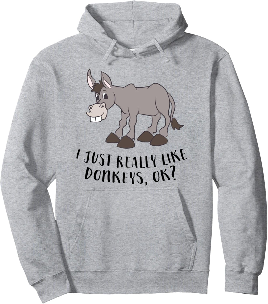 Lustiger Esel I Just Really Like Donkeys Pullover Hoodie