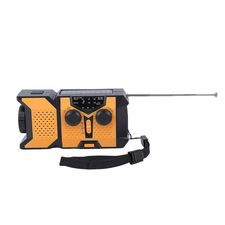 FTVOGUE Notfall-Kurbelradio, Tragbares NOAA-Wetterradio mit Solarstrom und 2000-mAh-Powerbank, LED-T