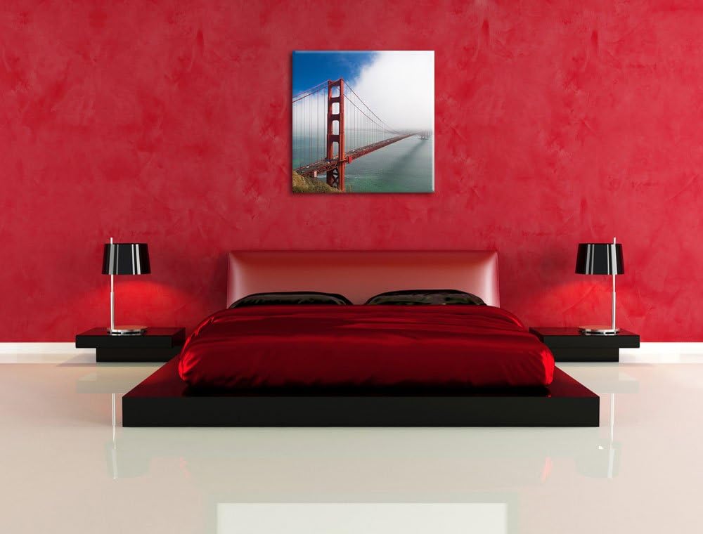 Pixxprint Golden Gate Bridge San Francisco, Format: 70x70 auf Leinwand, 70x70