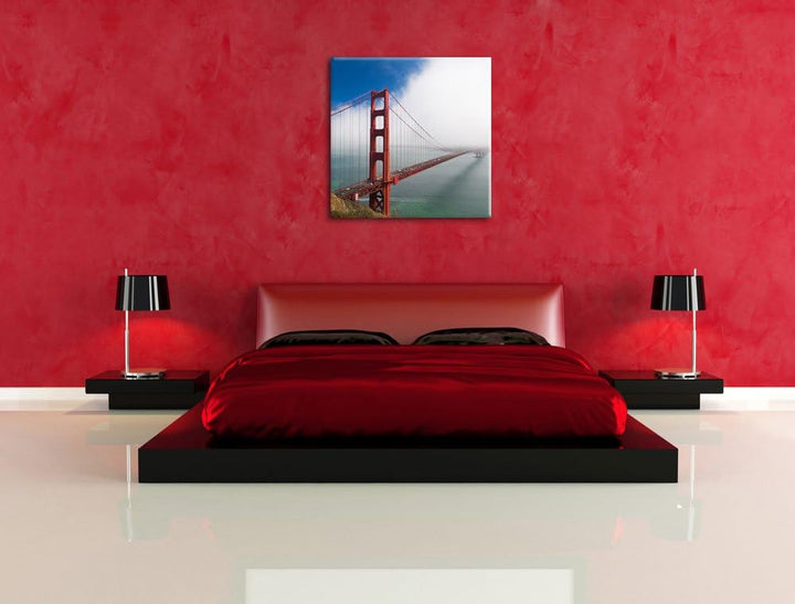 Pixxprint Golden Gate Bridge San Francisco, Format: 70x70 auf Leinwand, 70x70