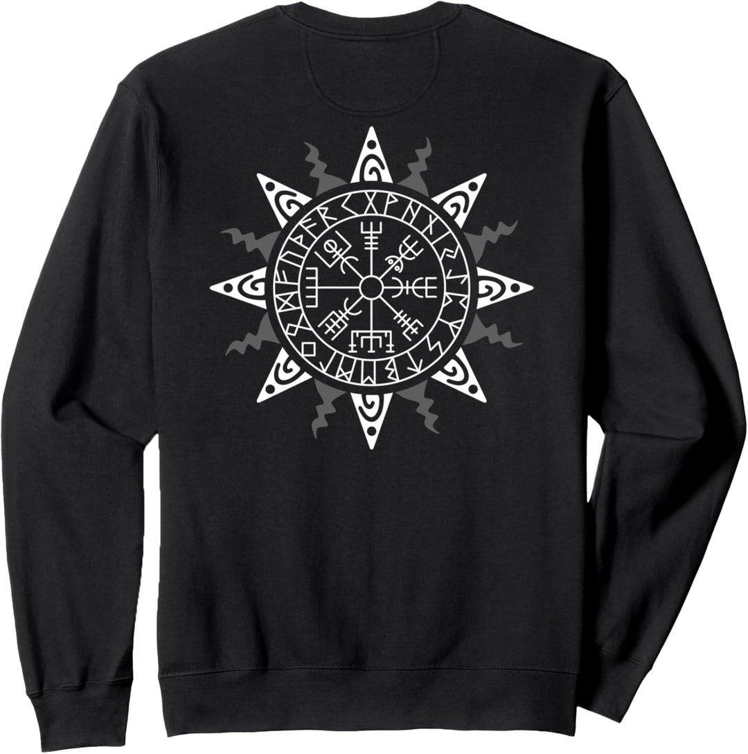 Wikinger Magischer isländischer Wegweiser Vegvisir (on back) Sweatshirt
