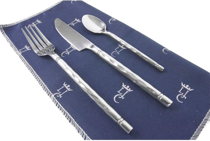 Les Jardins de la Comtesse - Picknick Wicker und Leder Champs-Elysees Blau - Picknickkorb Full / 4 P