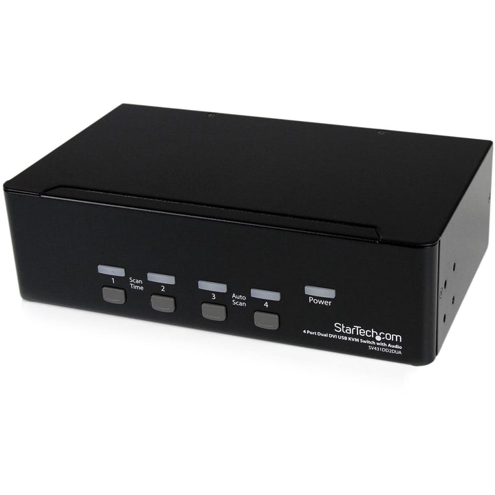 StarTech.com 4 Port Dual DVI USB KVM Switch/ Umschalter mit Audio und USB 2.0 Hub DVI - Dual Monitor
