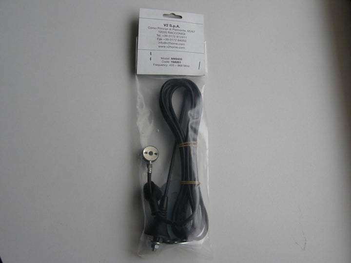 V2 ANS433 Aussenantenne für Jede Torautomatisierung, 433 bis 868 MHz, 50 Ohm, Reichweite bis 250 m