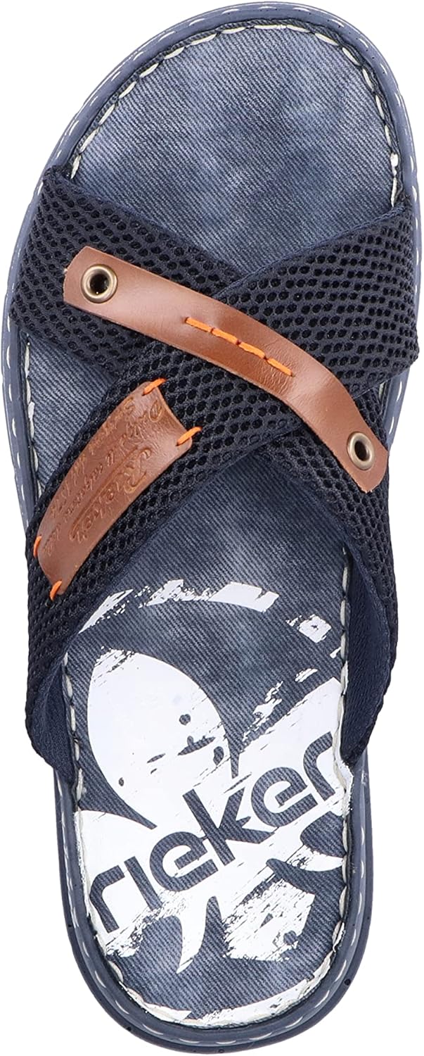 Rieker Herren 21239 Pantolette 44 EU Blau, 44 EU Blau