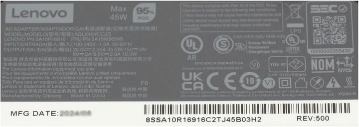 Lenovo IdeaPad D330-10IGM (81MD) Original USB-C Netzteil 45 Watt