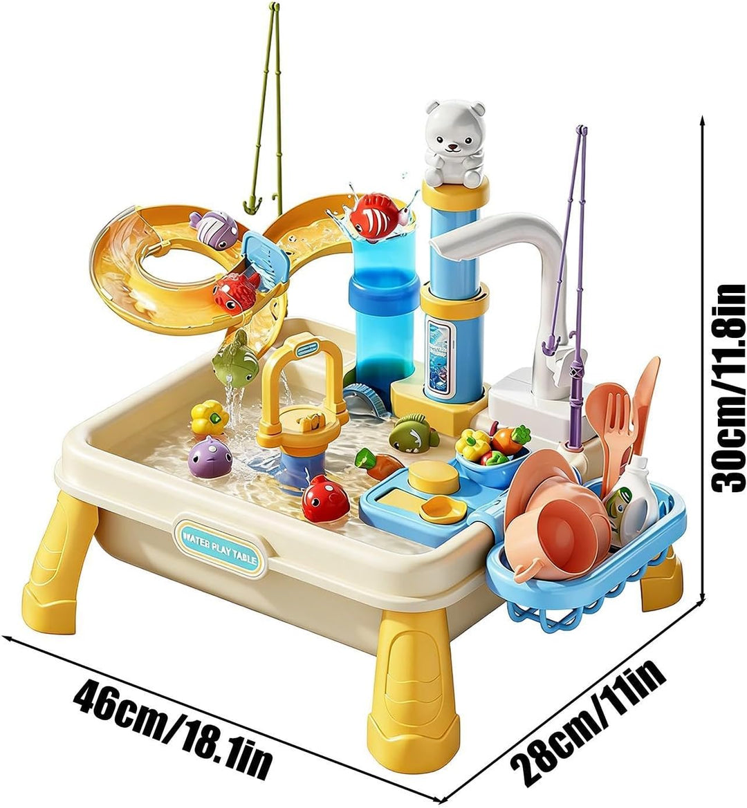 Wasserspieltisch für Kinder | Sensorischer Tisch mit Wasserpumpe | Wasserspielstation - Für und Mädc