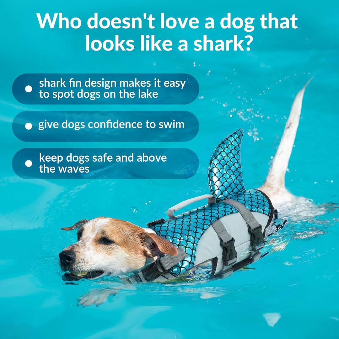 Rettungsweste für Hunde, Hundschwimmweste Verstellbare Sicherheitsjacke für Hundeflotation Hai Siche