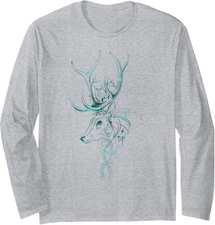 Harry Potter Expecto Patronum Intricate Line Art Langarmshirt