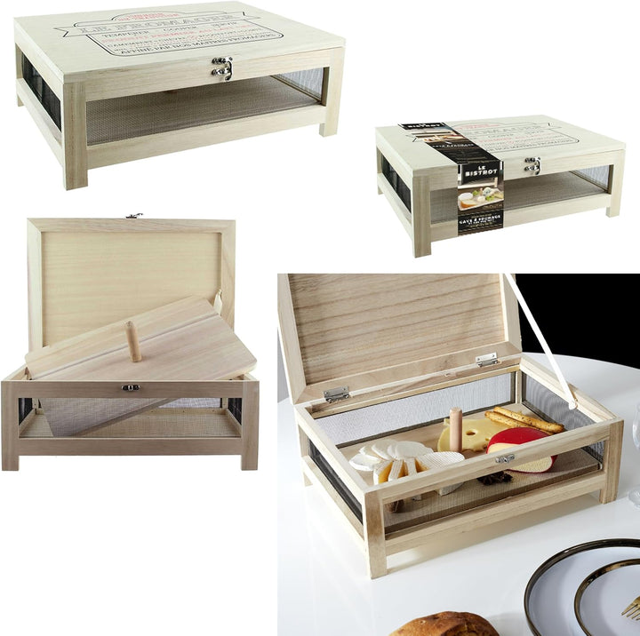 COOK CONCEPT Käsekeller mit Serviertablett, 27cm x 38,6cm x 14.7cm, Beige