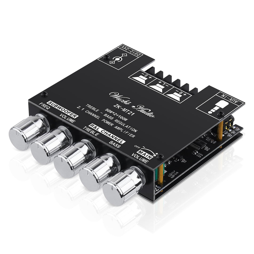 Bluetooth HiFi-Verstärker ZK-MT21 2.1 Kanäle Mini Stereo-Audioverstärker 50W x 2 +100W Class D Digit
