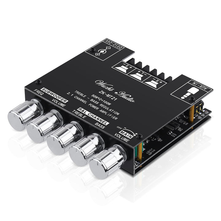 Bluetooth HiFi-Verstärker ZK-MT21 2.1 Kanäle Mini Stereo-Audioverstärker 50W x 2 +100W Class D Digit
