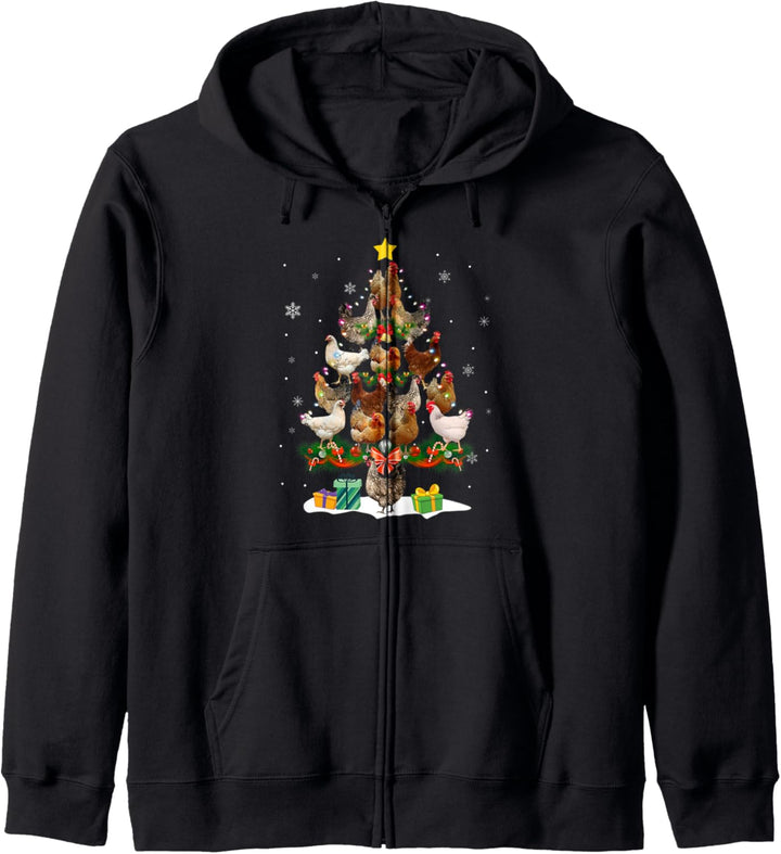 lustiger Hühner Weihnachtsbaum Weihnacht Huhn Kapuzenjacke