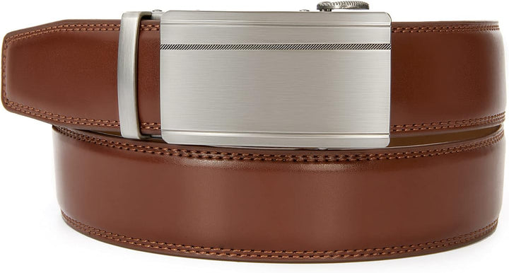 28"-68 "Herren Ledergürtel mit Ratsche, gross und schlank mit automatischer Schnalle 165cm/52"-60" T