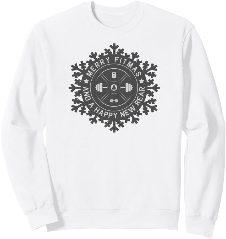 Frohe Fitmas und ein glückliches neues Hinterweihnachten Sweatshirt