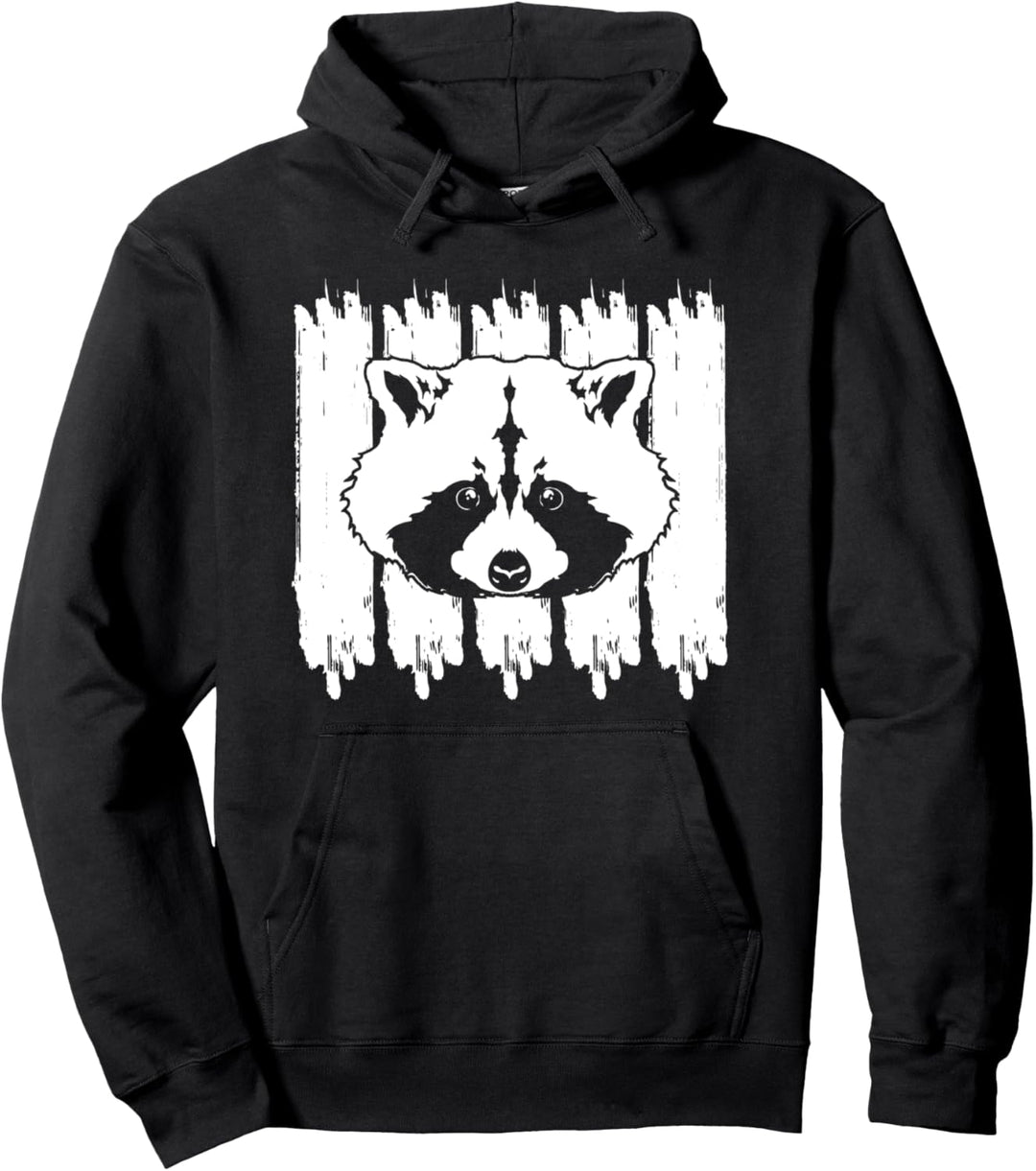 Wald Tier Natur Wildtier Trash Panda Tiermotiv Waschbär Pullover Hoodie
