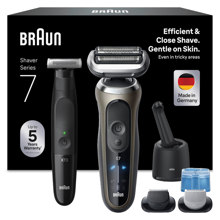 Braun Bundle mit Series 7 Rasierer Herren Elektrisch, Kabelloser Nass- &amp; Trockenrasierer Männer, Mad