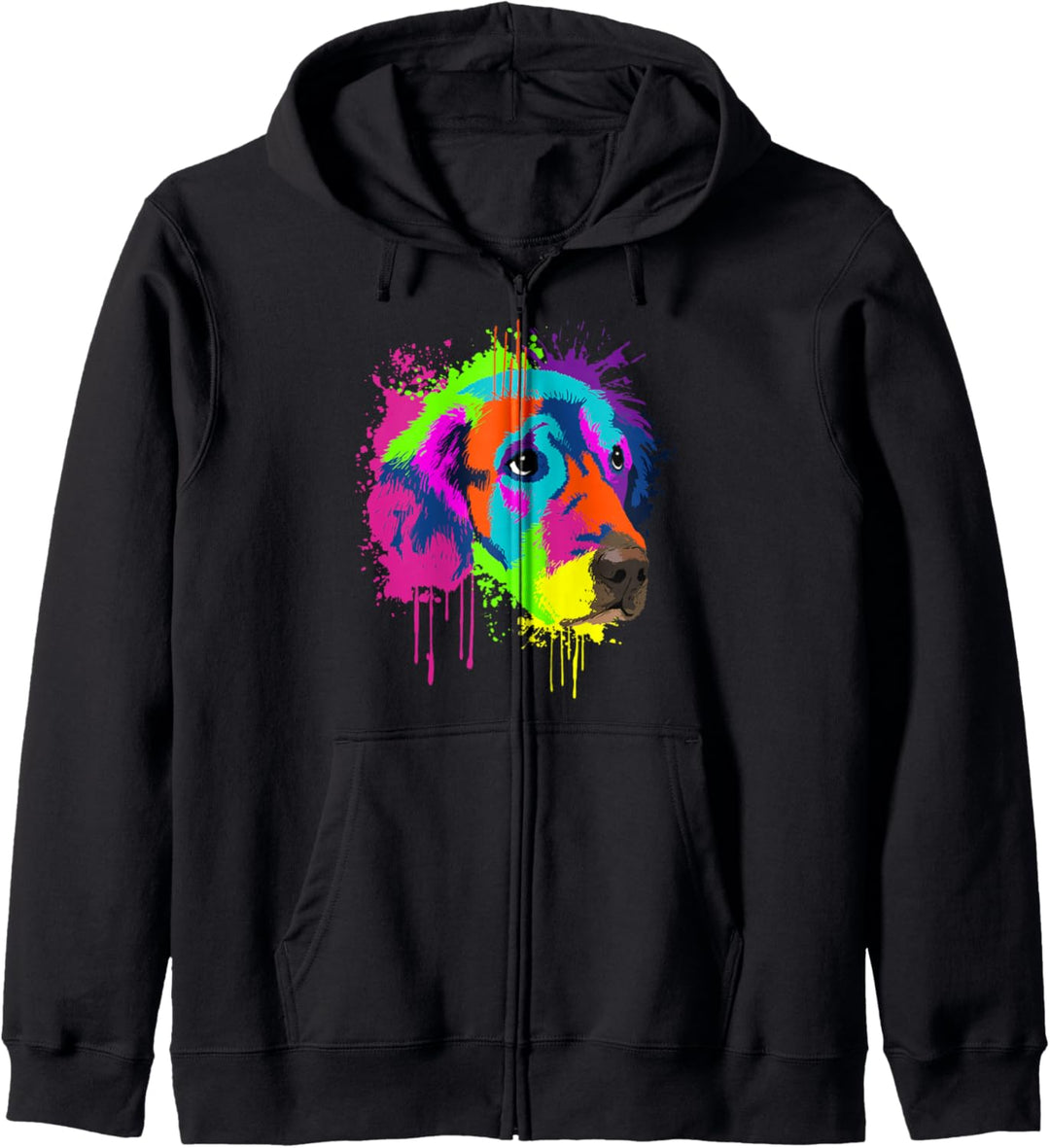 Splash Art Golden Retriever Hundehalter Geschenkidee Hunde Kapuzenjacke