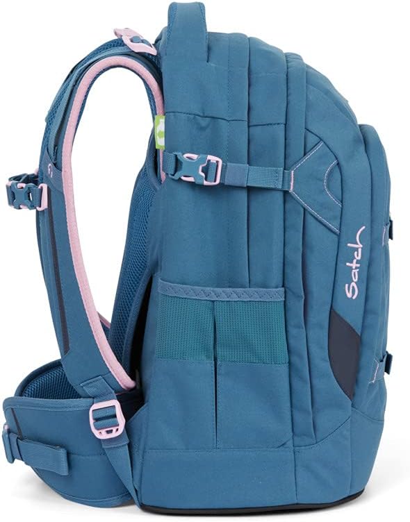 satch pack Schulrucksack - ergonomisch, 30 Liter, Organisationstalent, Deep Rose - Hellblau