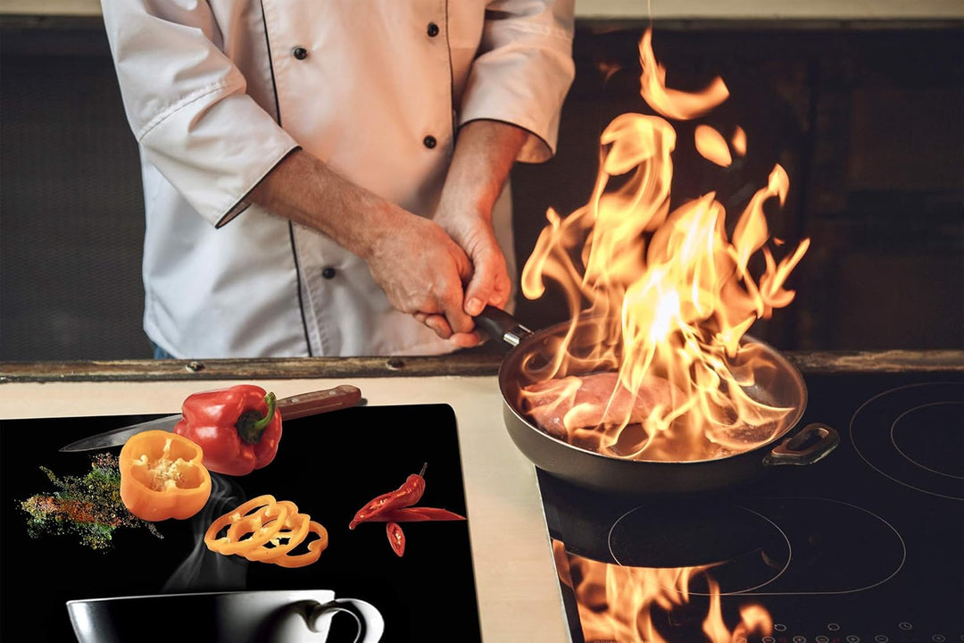 Kochplattenabdeckung Stove Cover und Schneideplatten SINGLE mit 60 x 52 cm und DOUBLE - zwei Bretter