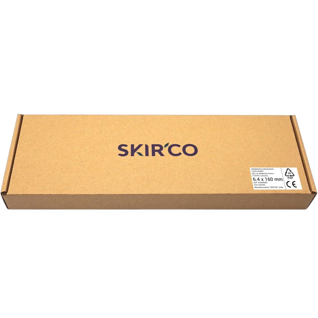 SKIR'CO (20 Stück) selbstschneidende 6,4 x 160 mm grau beschichtete Schrauben mit EPDM-Unterlegschei