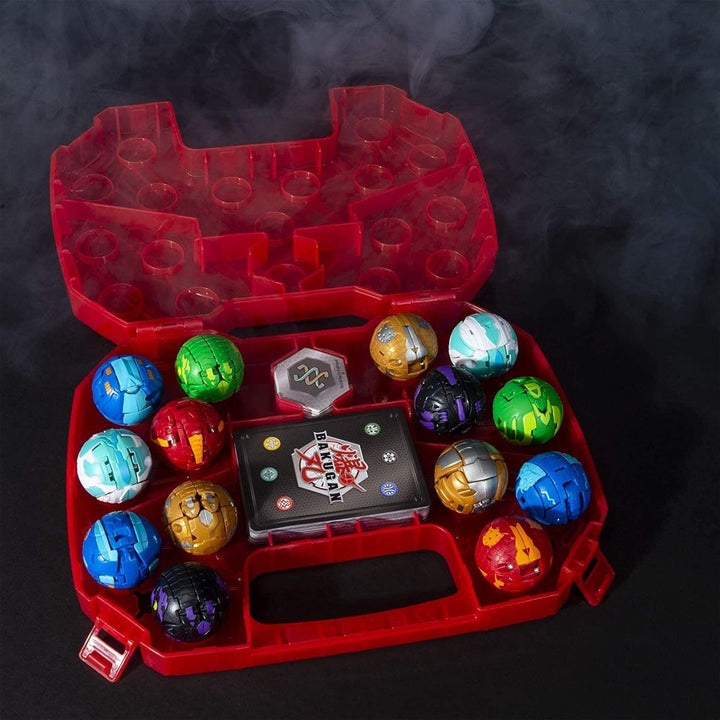 BAKUGAN 6045138 / #20115348 - Storage Case, Aufbewahrungskoffer mit extra Basic Ball, Dragonoid (rot