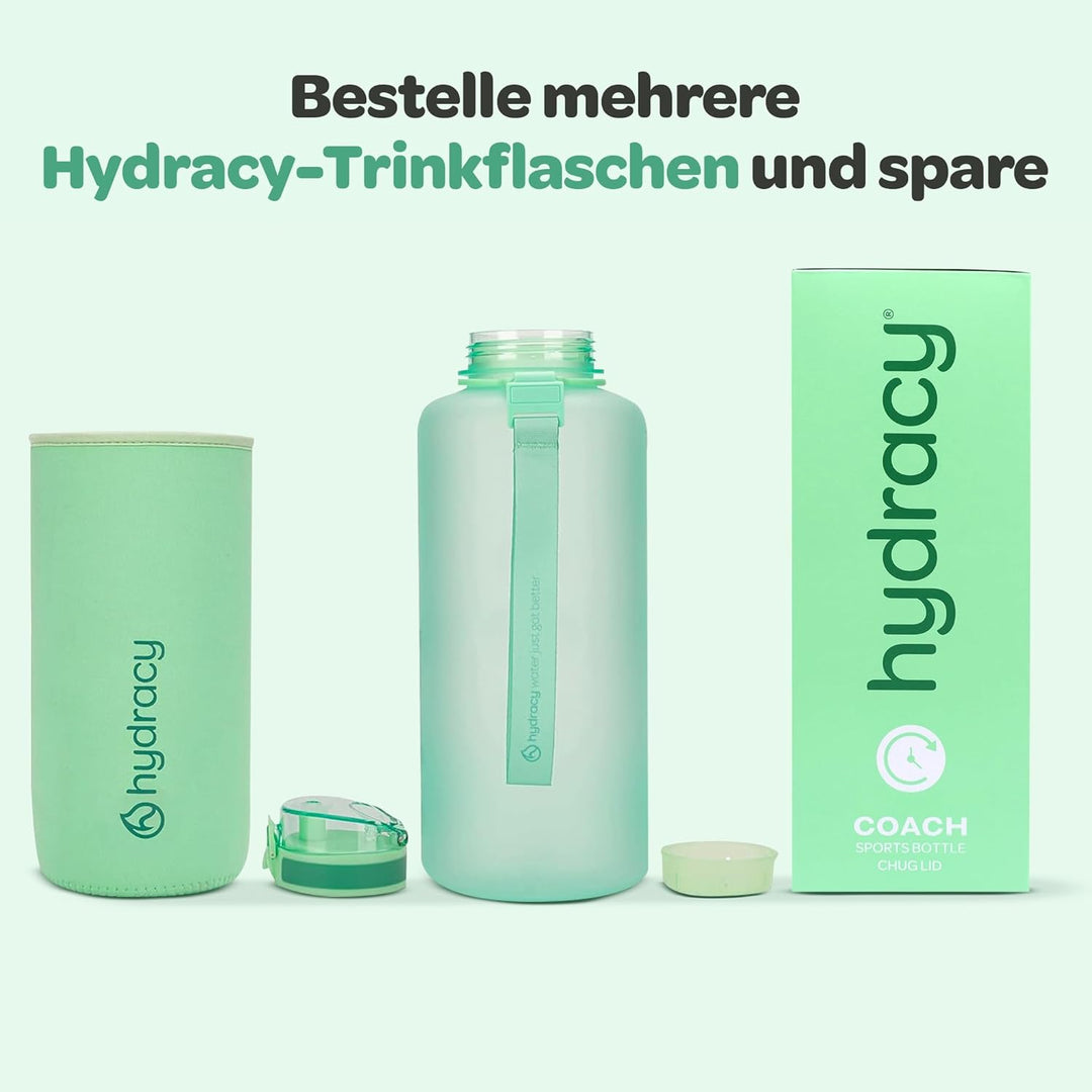 Hydracy Trinkflasche mit Fruchteinsatz - 2L Wasserflasche - BPA-freie Trinkflasche mit Zeitmarkierun