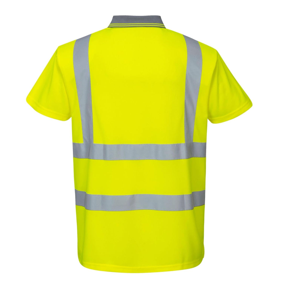 Portwest Warnschutz Kurzarm Polo Shirt, Grösse: XL, Farbe: Gelb, S477YERXL XL Gelb, XL Gelb