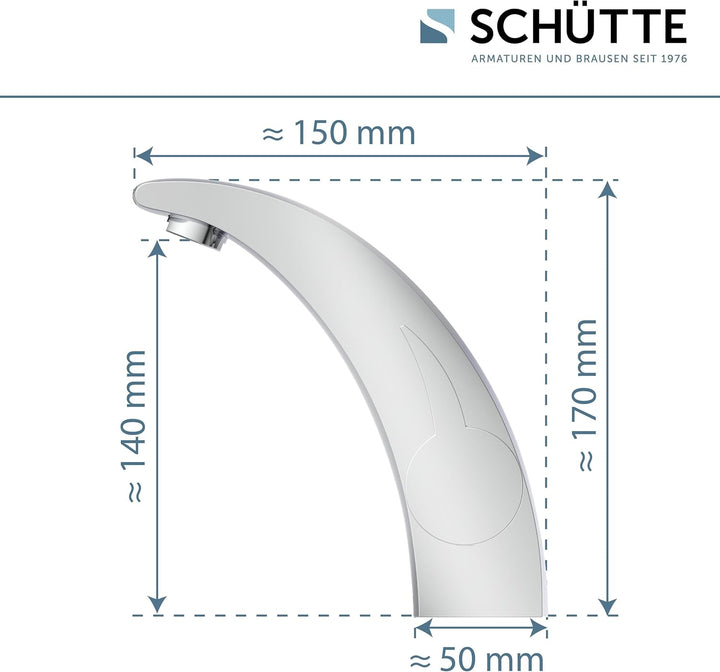 SCHÜTTE 98100 PANAMA Design Wasserhahn Bad, Moderne Waschtischarmatur fürs Badezimmer, Elegante Einh