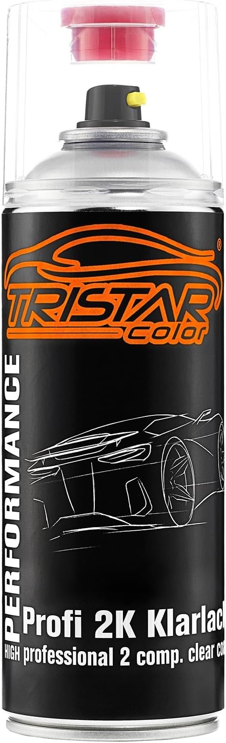 TRISTARcolor Autolack 2K Spraydosen Set für Ssangyong WAA Grand White Basislack 2 Komponenten Klarla